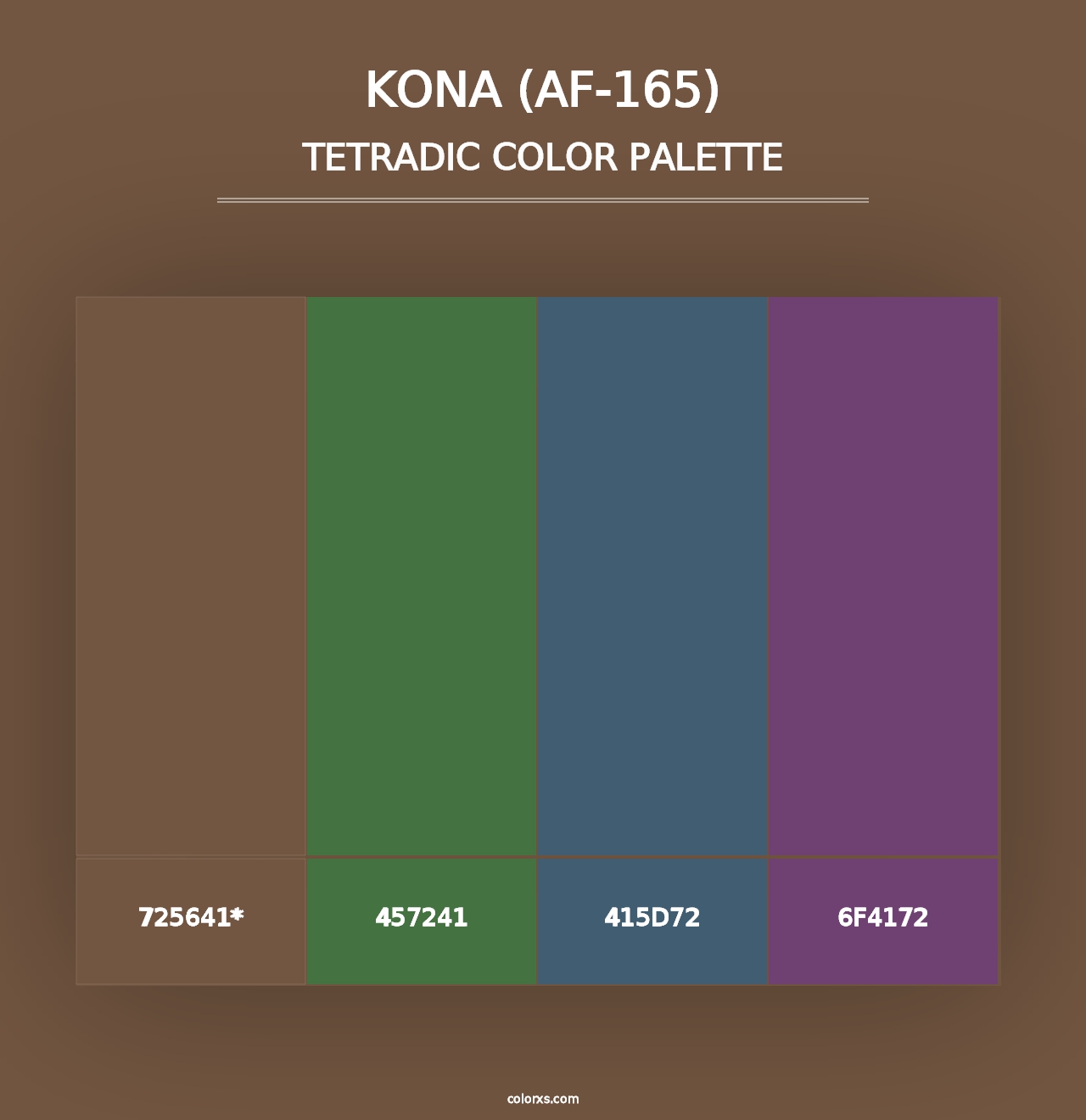 Kona (AF-165) - Tetradic Color Palette