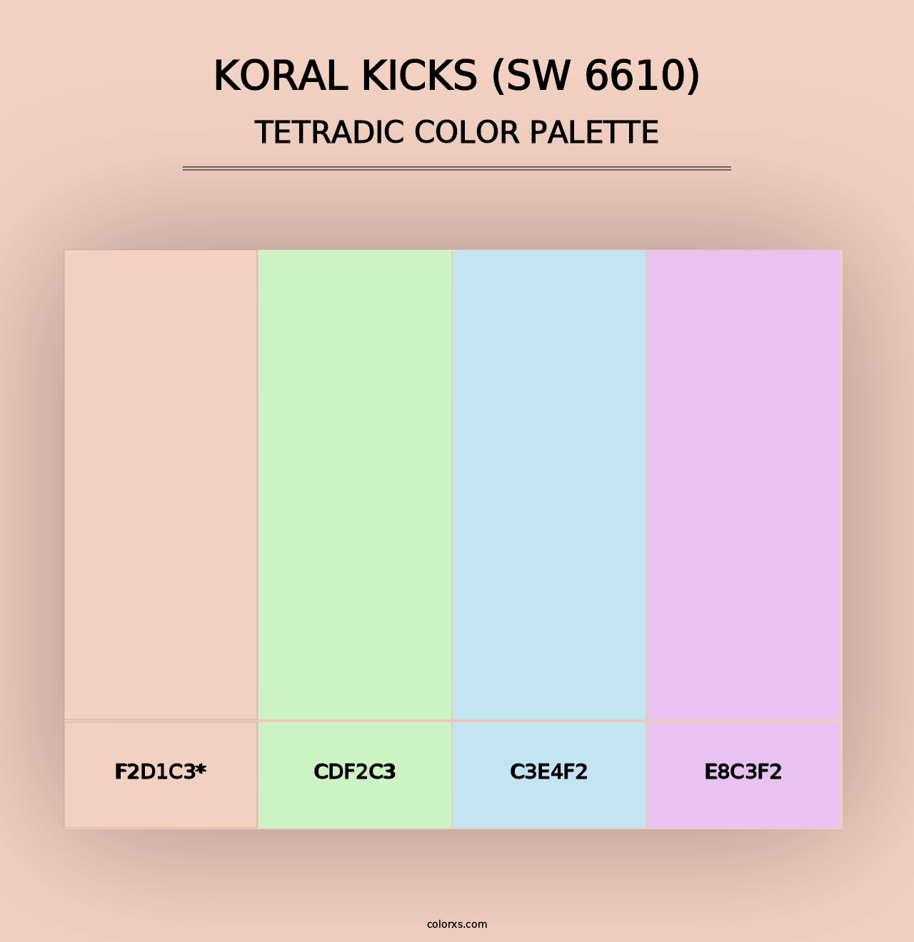 Koral Kicks (SW 6610) - Tetradic Color Palette