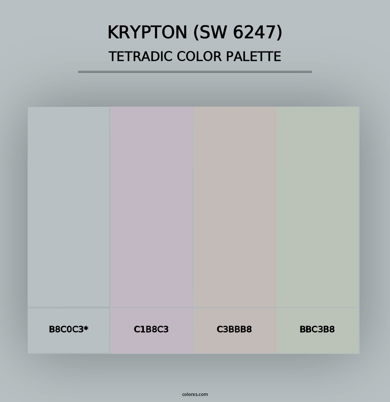 Krypton (SW 6247) - Tetradic Color Palette