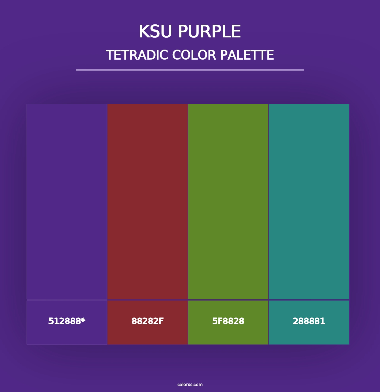 KSU Purple - Tetradic Color Palette