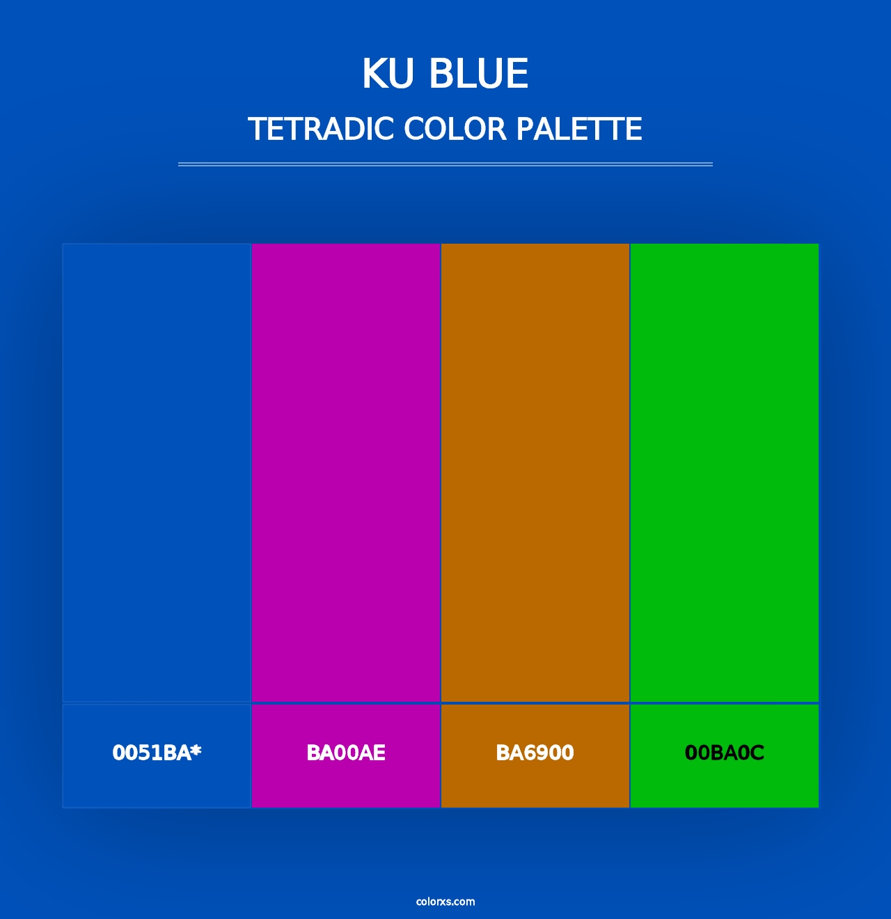 KU Blue - Tetradic Color Palette