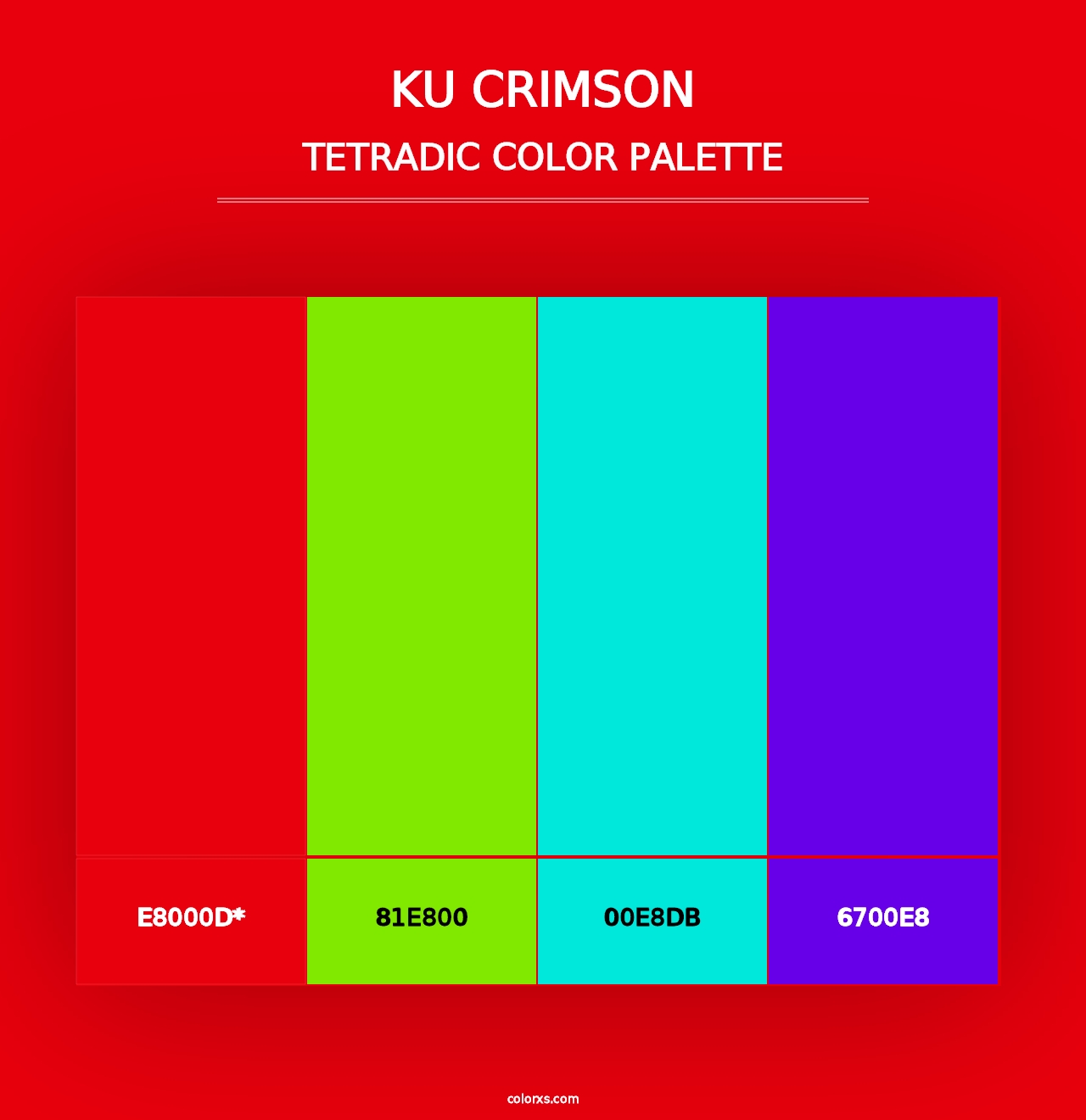 KU Crimson - Tetradic Color Palette