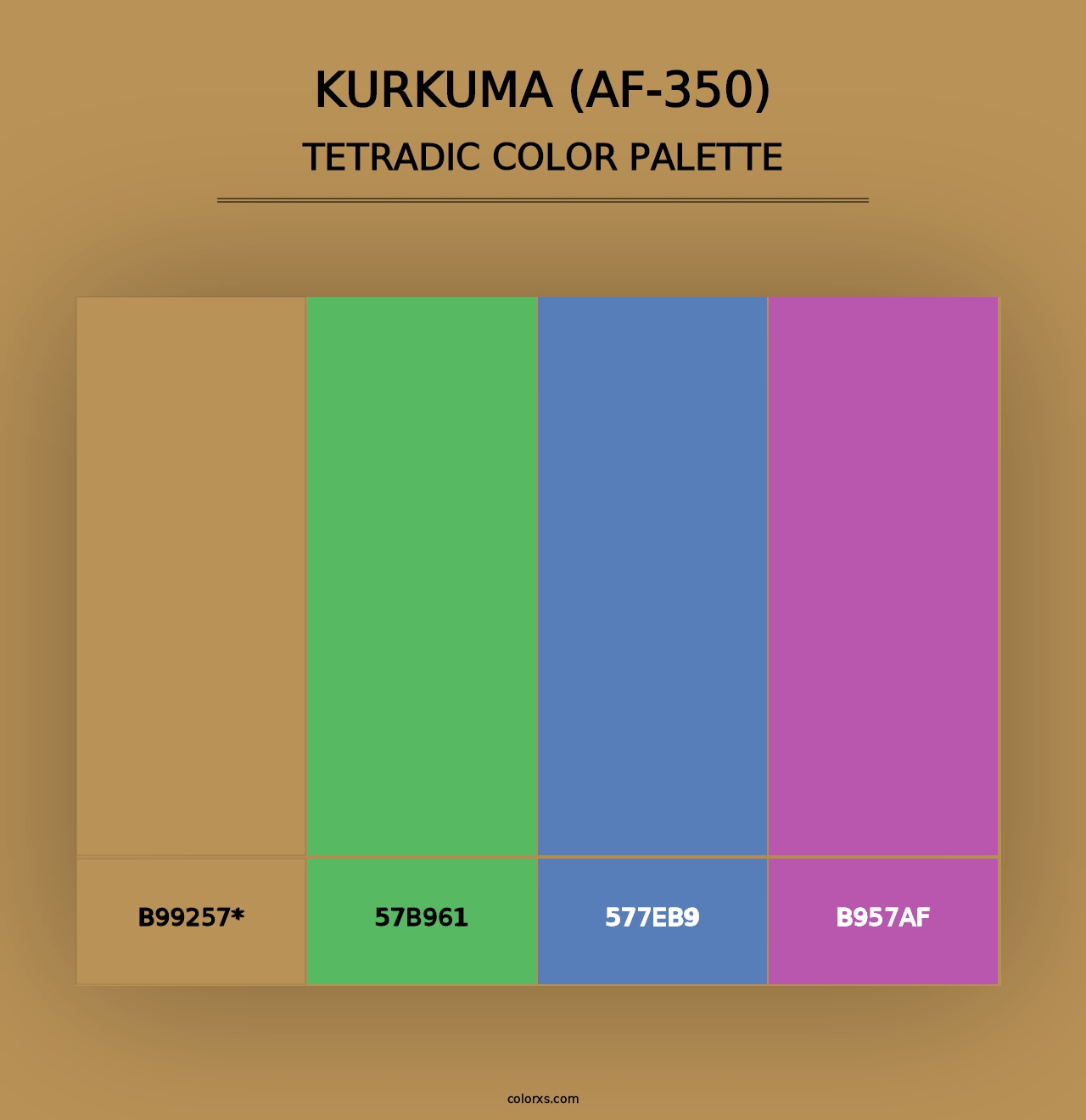 Kurkuma (AF-350) - Tetradic Color Palette