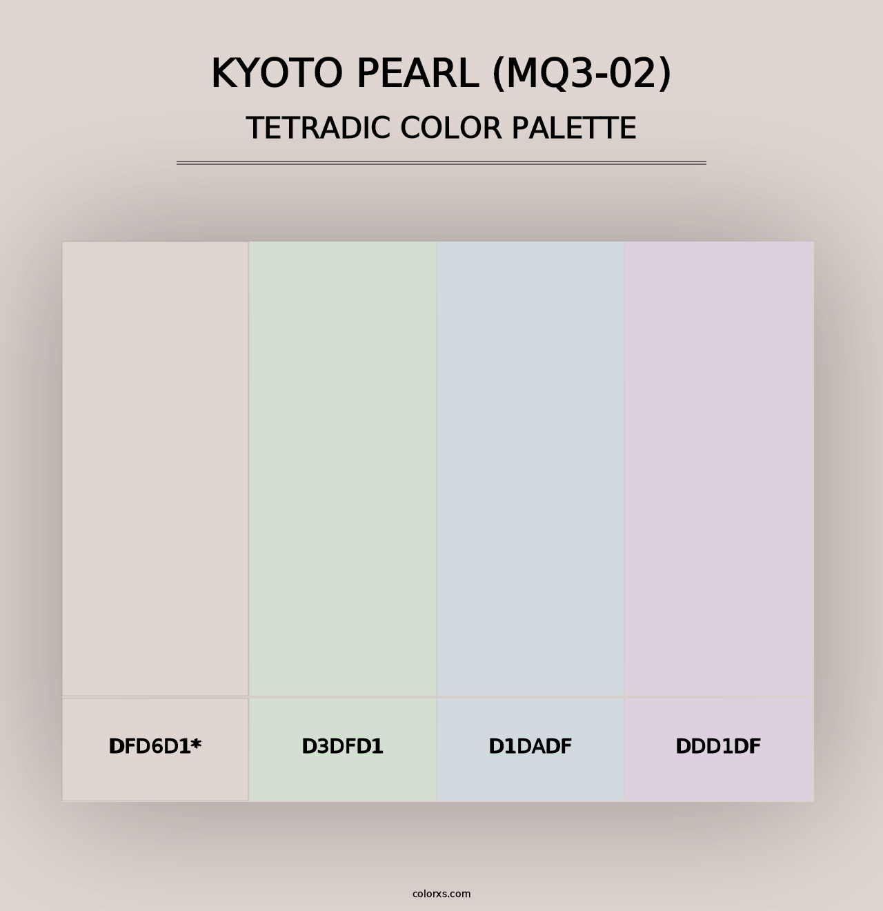 Kyoto Pearl (MQ3-02) - Tetradic Color Palette