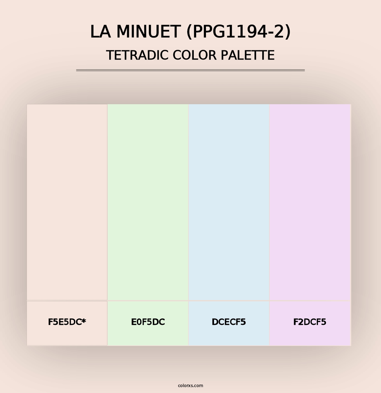 La Minuet (PPG1194-2) - Tetradic Color Palette