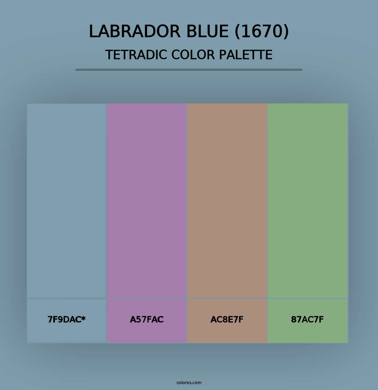 Labrador Blue (1670) - Tetradic Color Palette