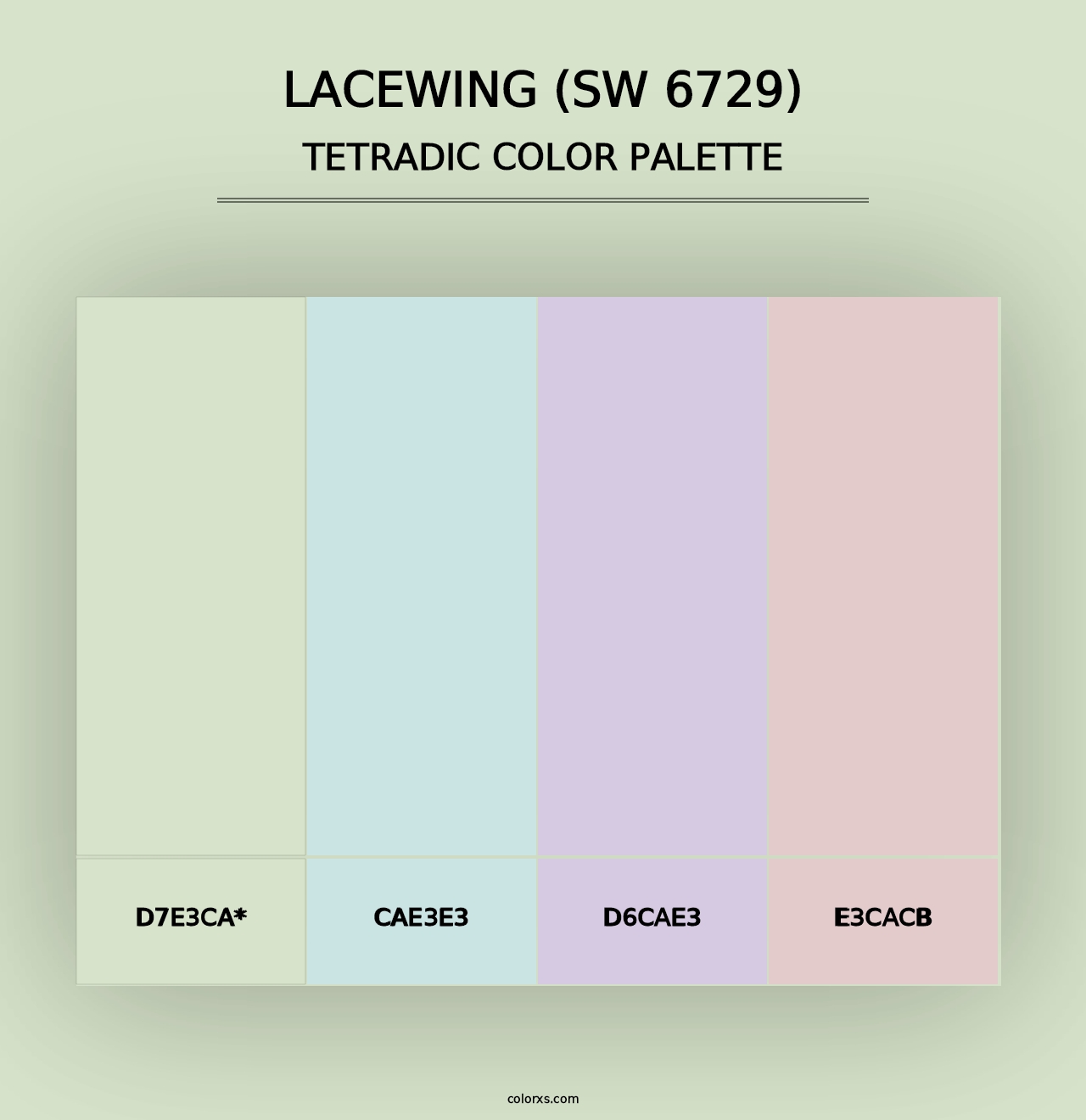 Lacewing (SW 6729) - Tetradic Color Palette