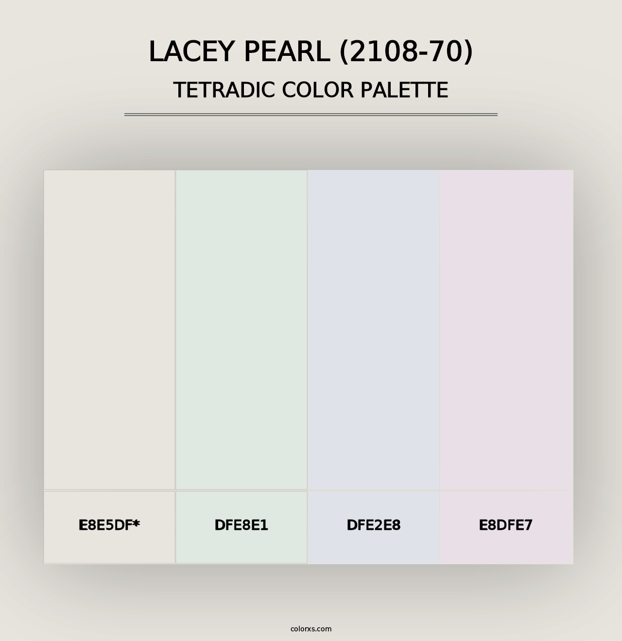 Lacey Pearl (2108-70) - Tetradic Color Palette