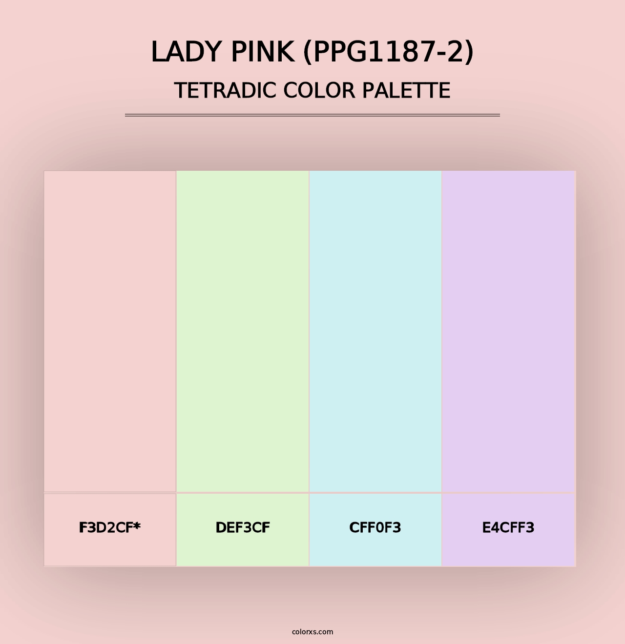 Lady Pink (PPG1187-2) - Tetradic Color Palette