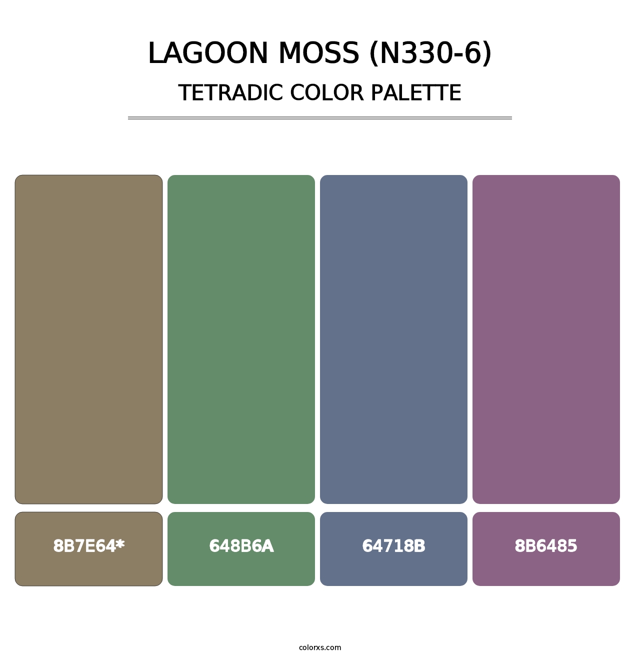 Lagoon Moss (N330-6) - Tetradic Color Palette