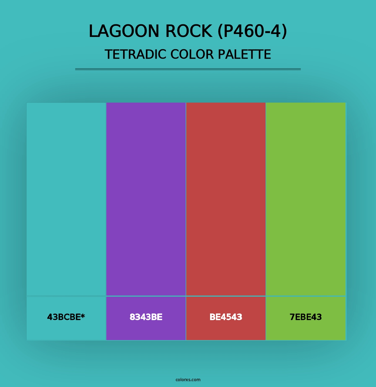 Lagoon Rock (P460-4) - Tetradic Color Palette