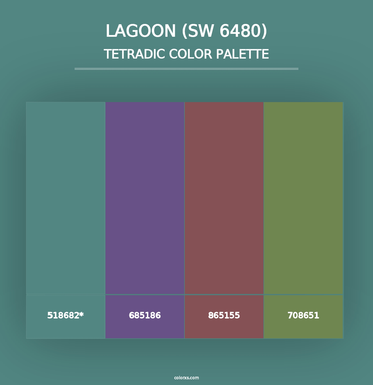 Lagoon (SW 6480) - Tetradic Color Palette