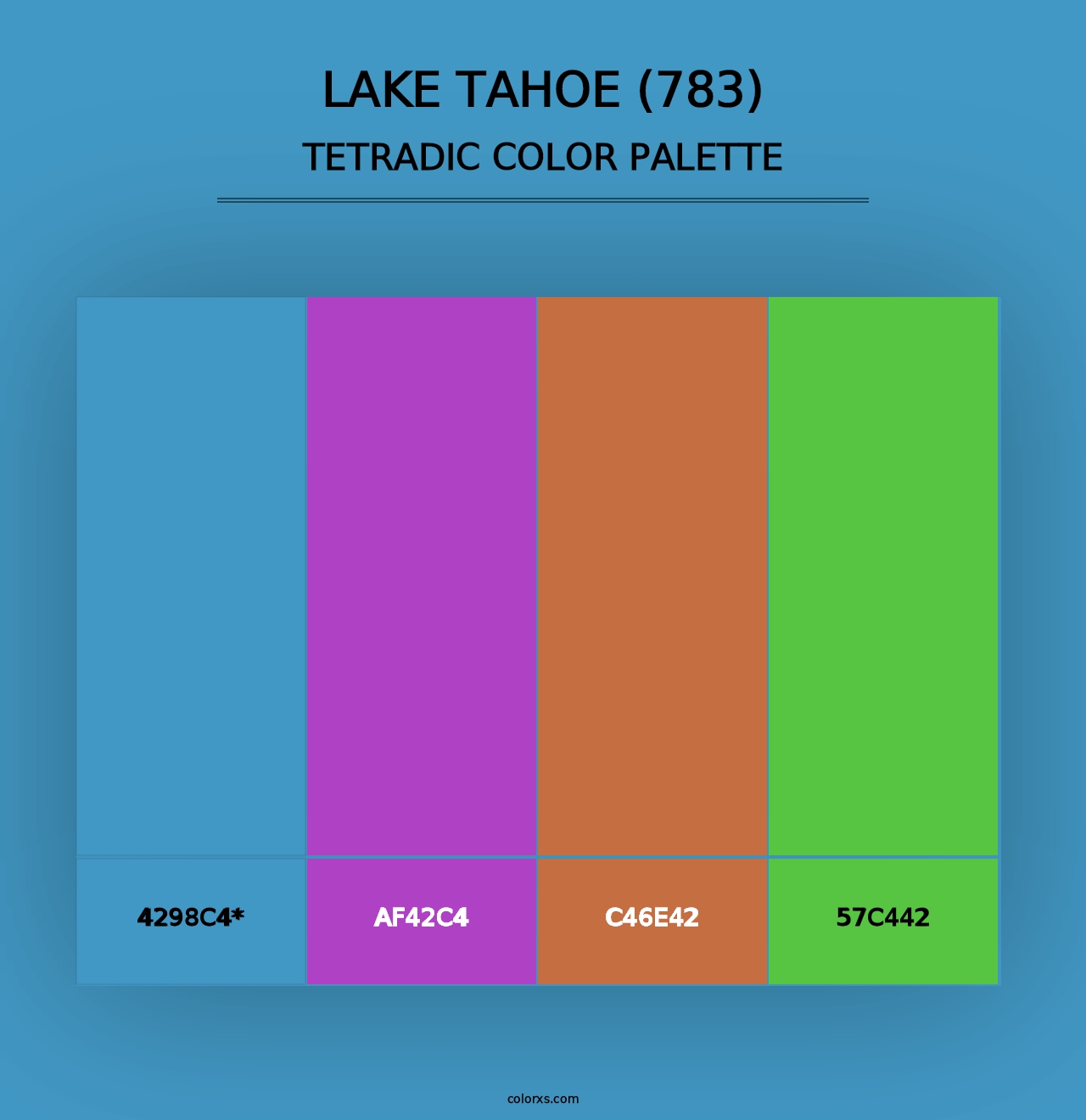 Lake Tahoe (783) - Tetradic Color Palette