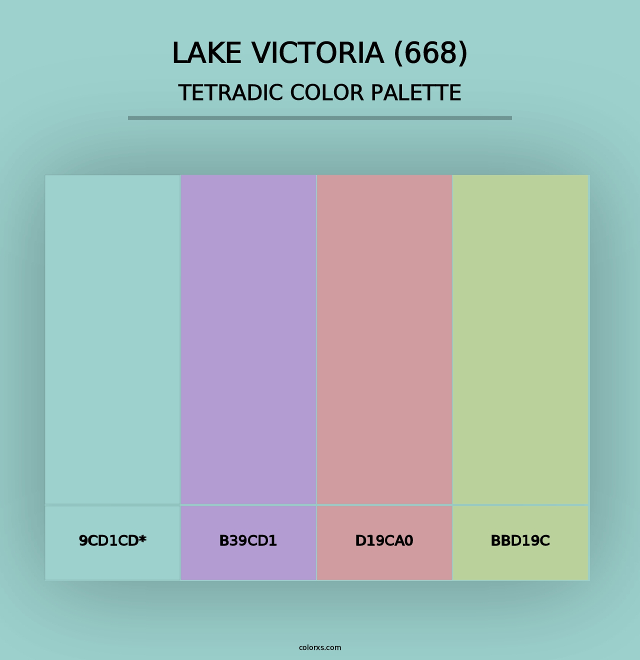 Lake Victoria (668) - Tetradic Color Palette