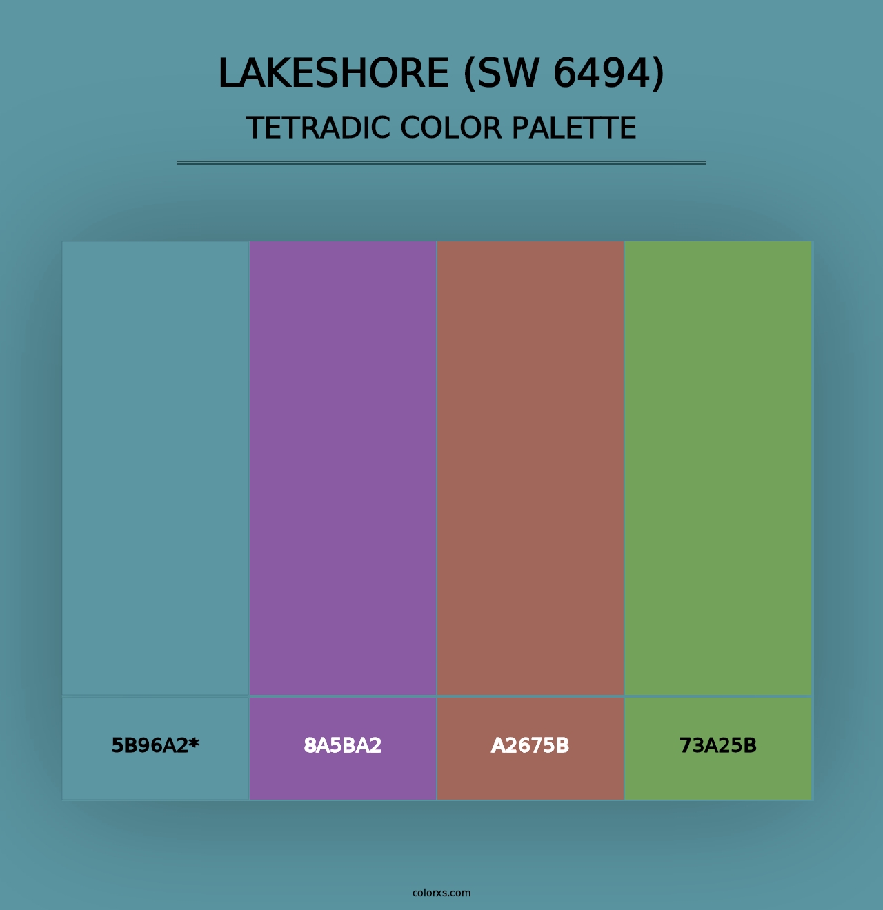 Lakeshore (SW 6494) - Tetradic Color Palette