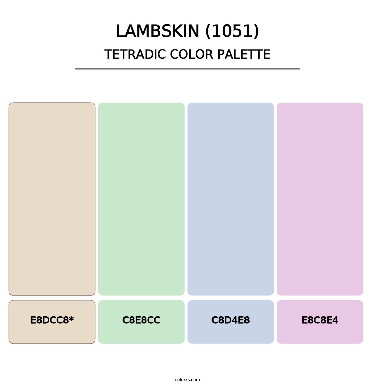 Lambskin (1051) - Tetradic Color Palette