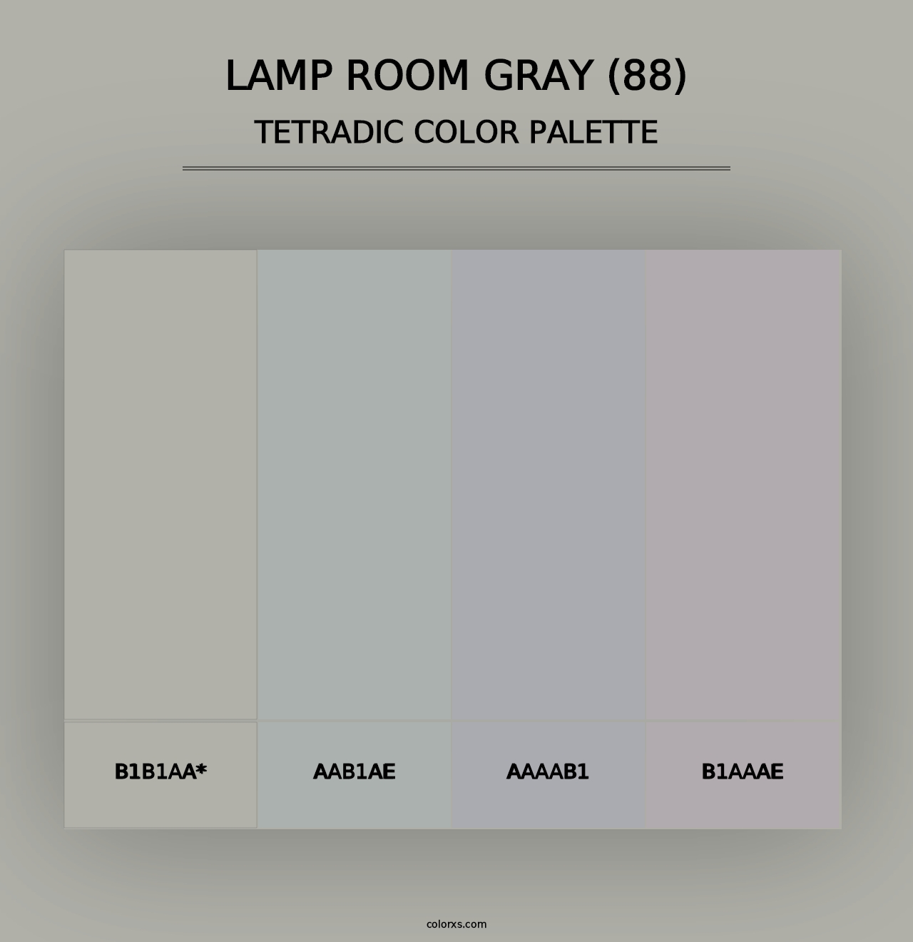 Lamp Room Gray (88) - Tetradic Color Palette