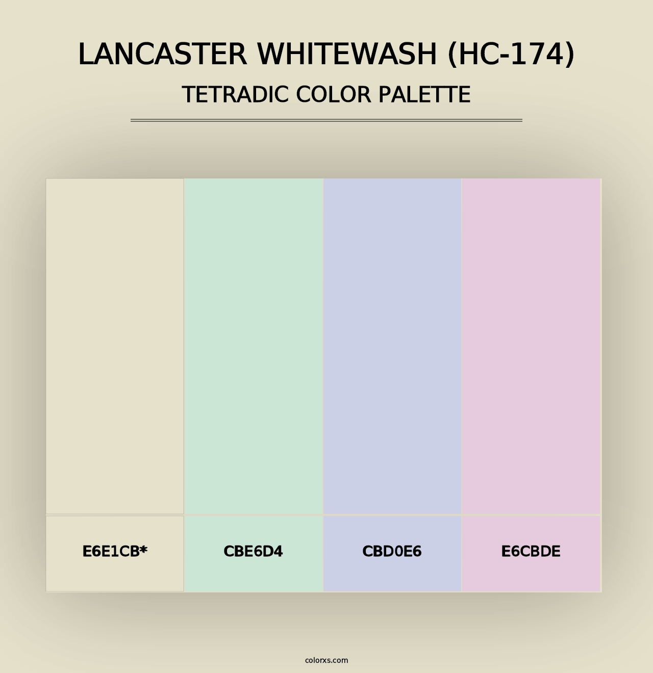 Lancaster Whitewash (HC-174) - Tetradic Color Palette