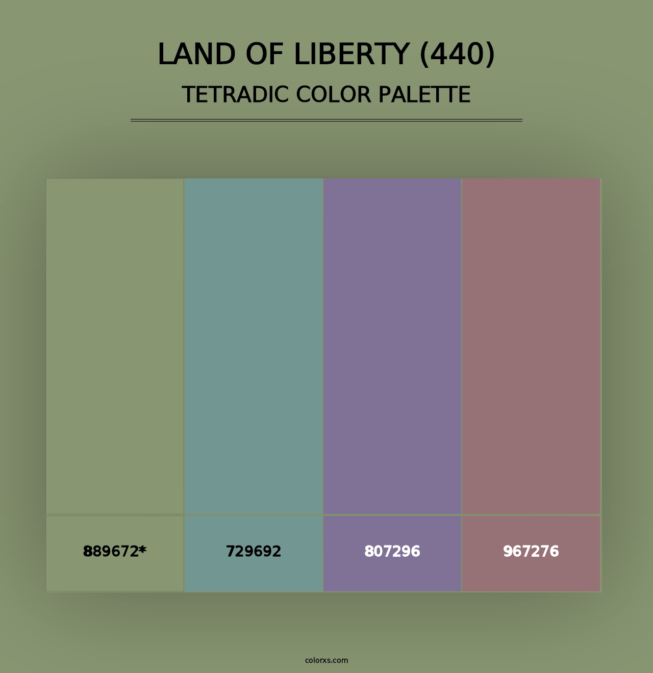 Land of Liberty (440) - Tetradic Color Palette