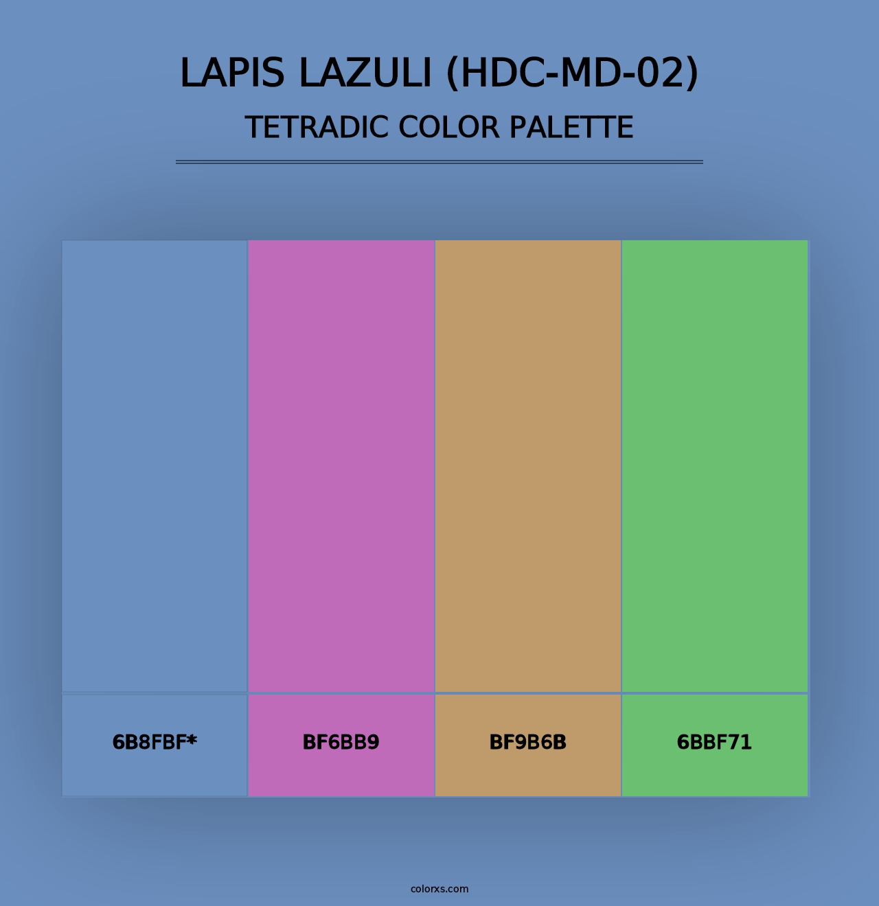 Lapis Lazuli (HDC-MD-02) - Tetradic Color Palette