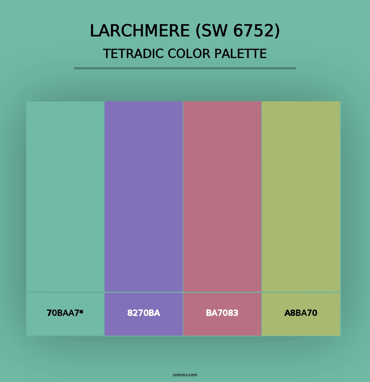 Larchmere (SW 6752) - Tetradic Color Palette