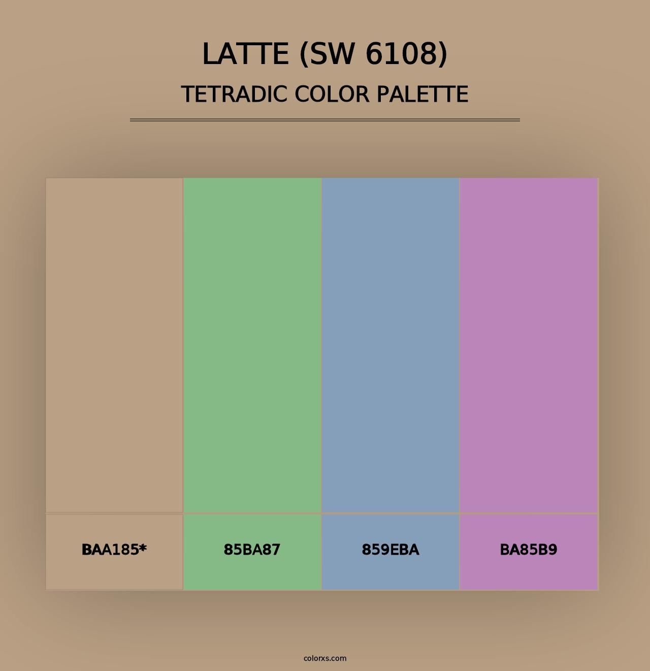 Latte (SW 6108) - Tetradic Color Palette