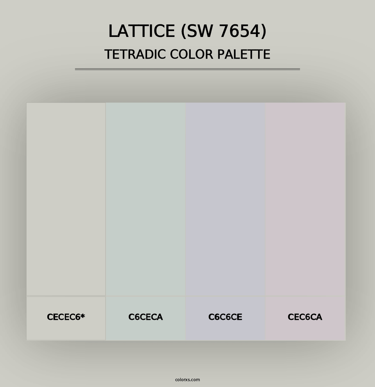 Lattice (SW 7654) - Tetradic Color Palette