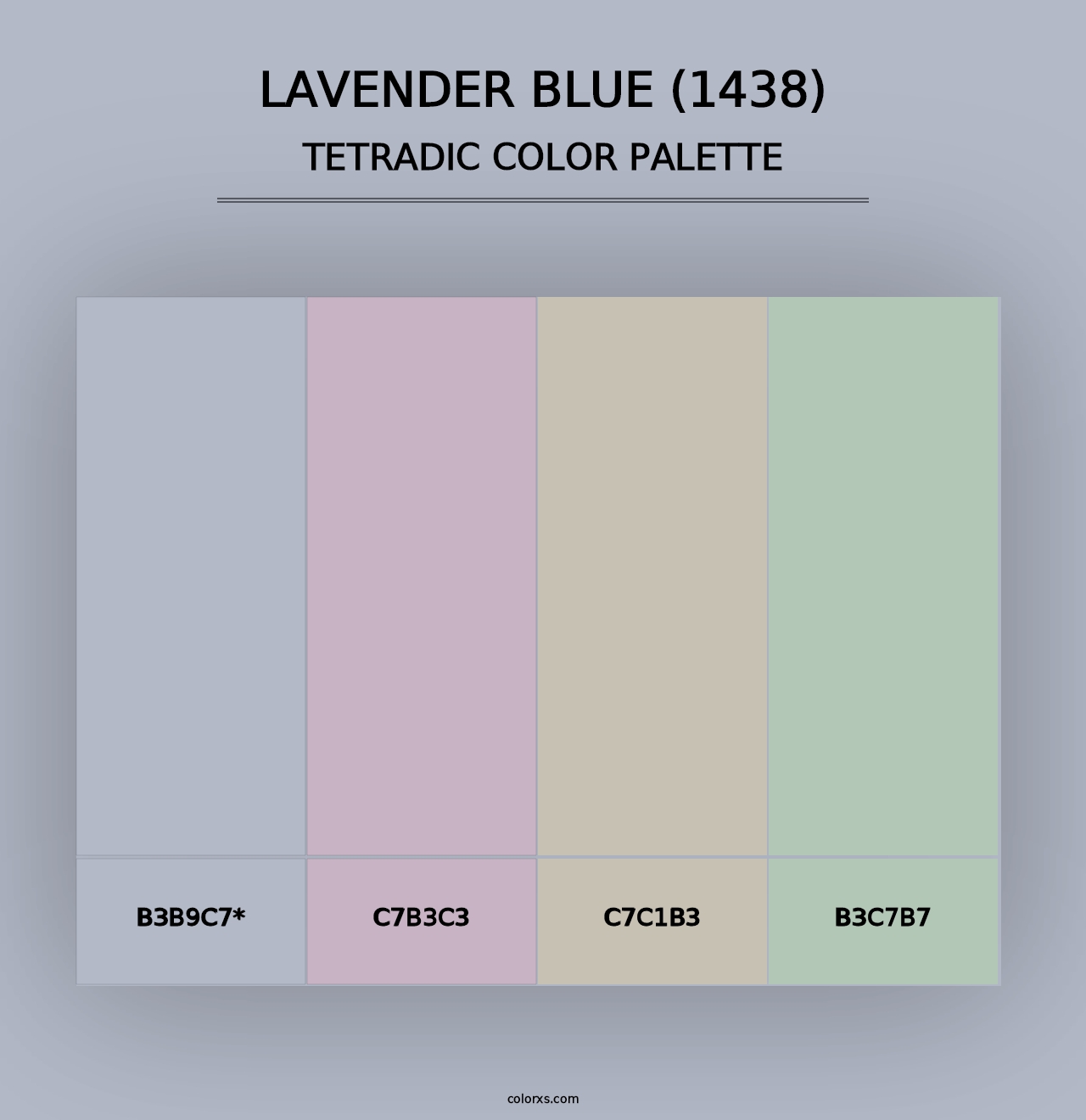 Lavender Blue (1438) - Tetradic Color Palette