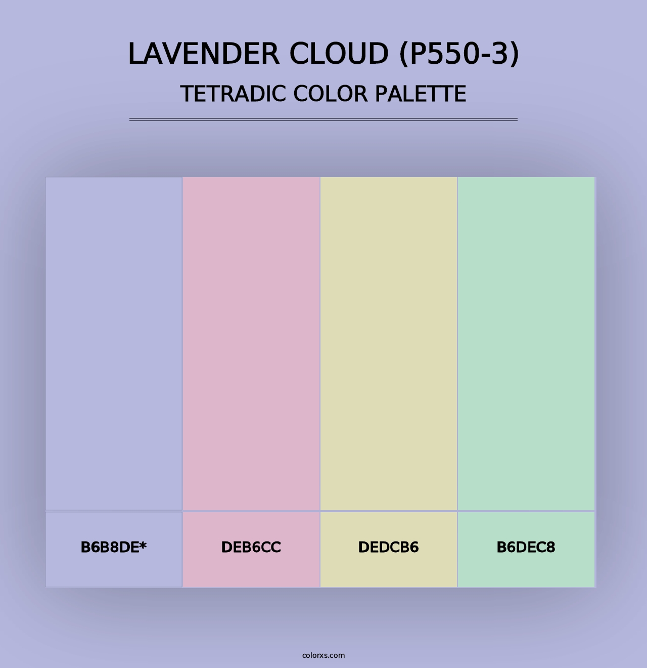 Lavender Cloud (P550-3) - Tetradic Color Palette