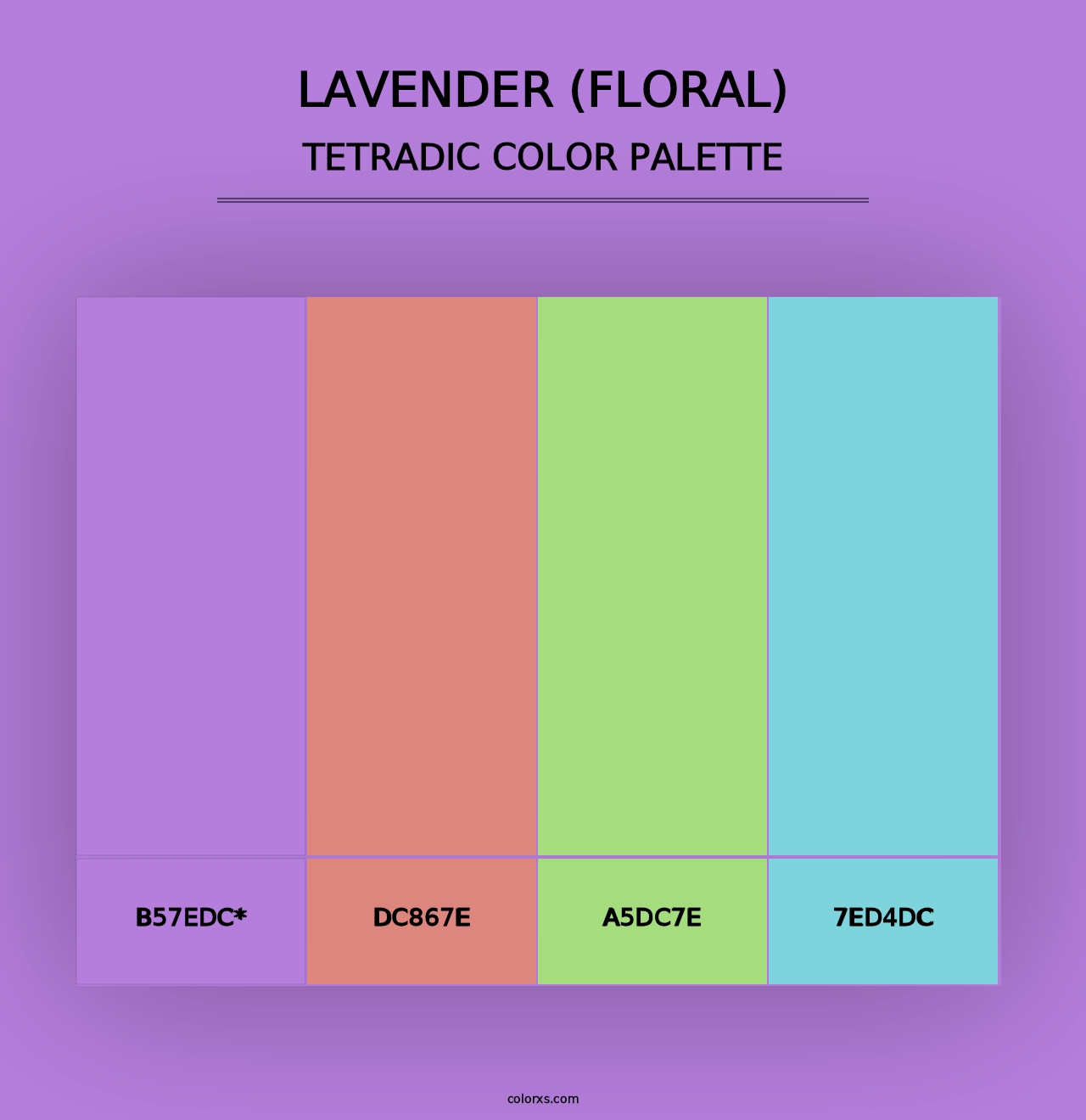 Lavender (Floral) - Tetradic Color Palette