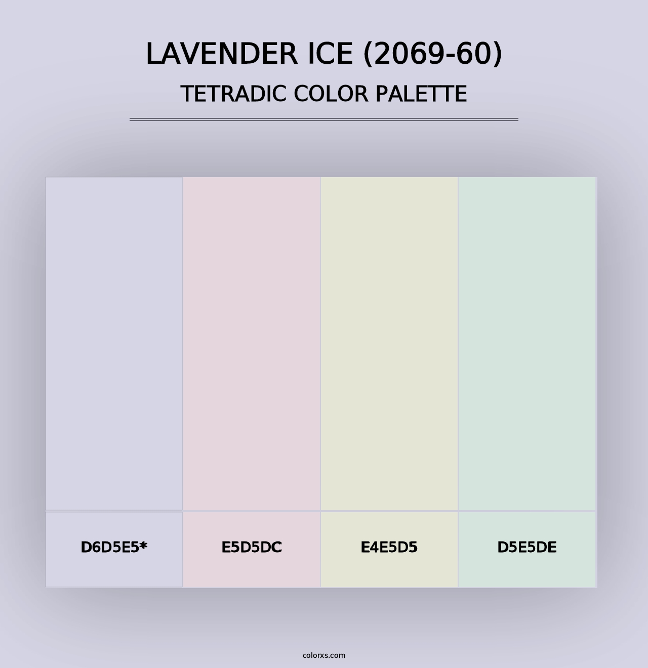 Lavender Ice (2069-60) - Tetradic Color Palette