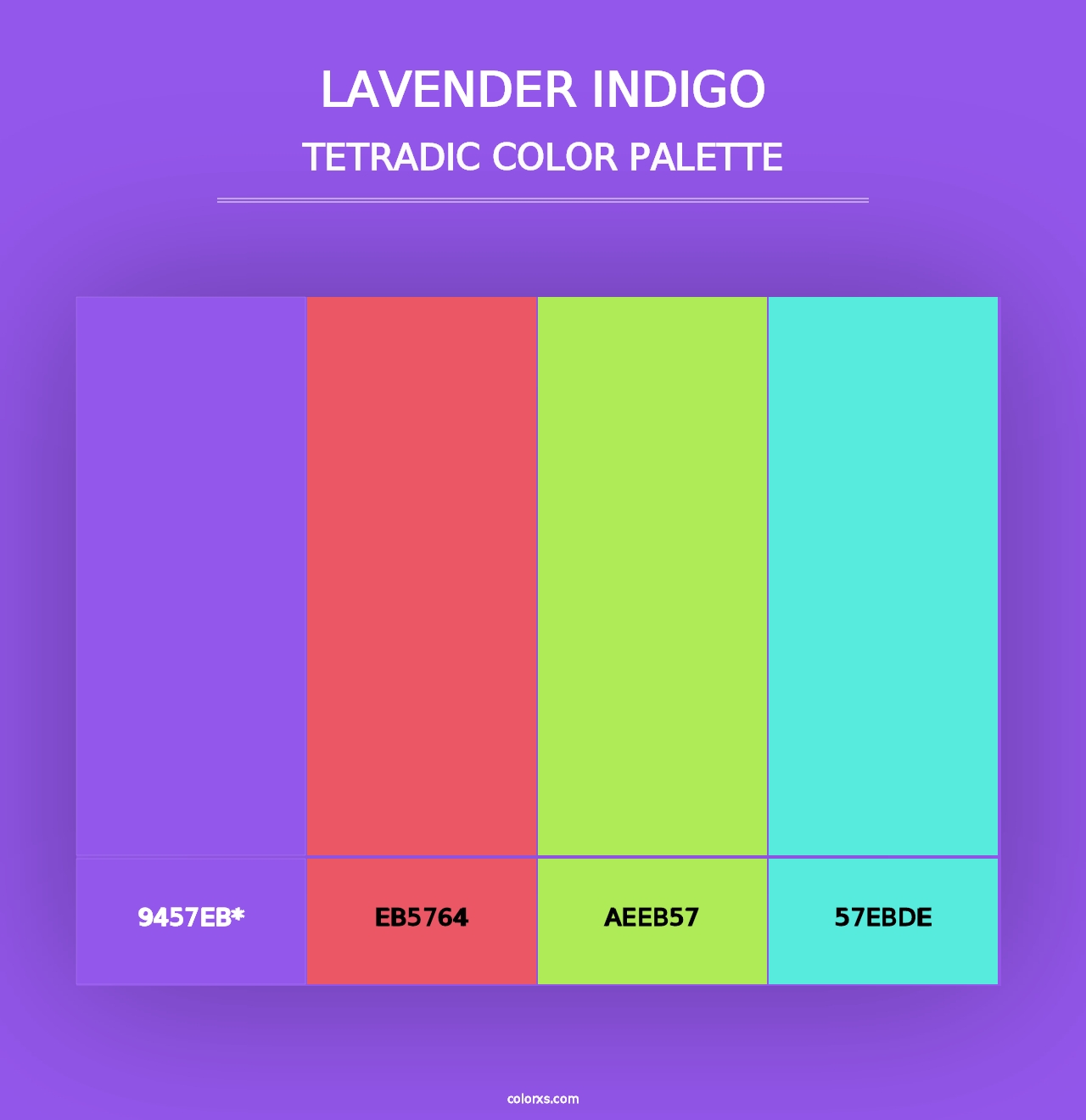 Lavender Indigo - Tetradic Color Palette