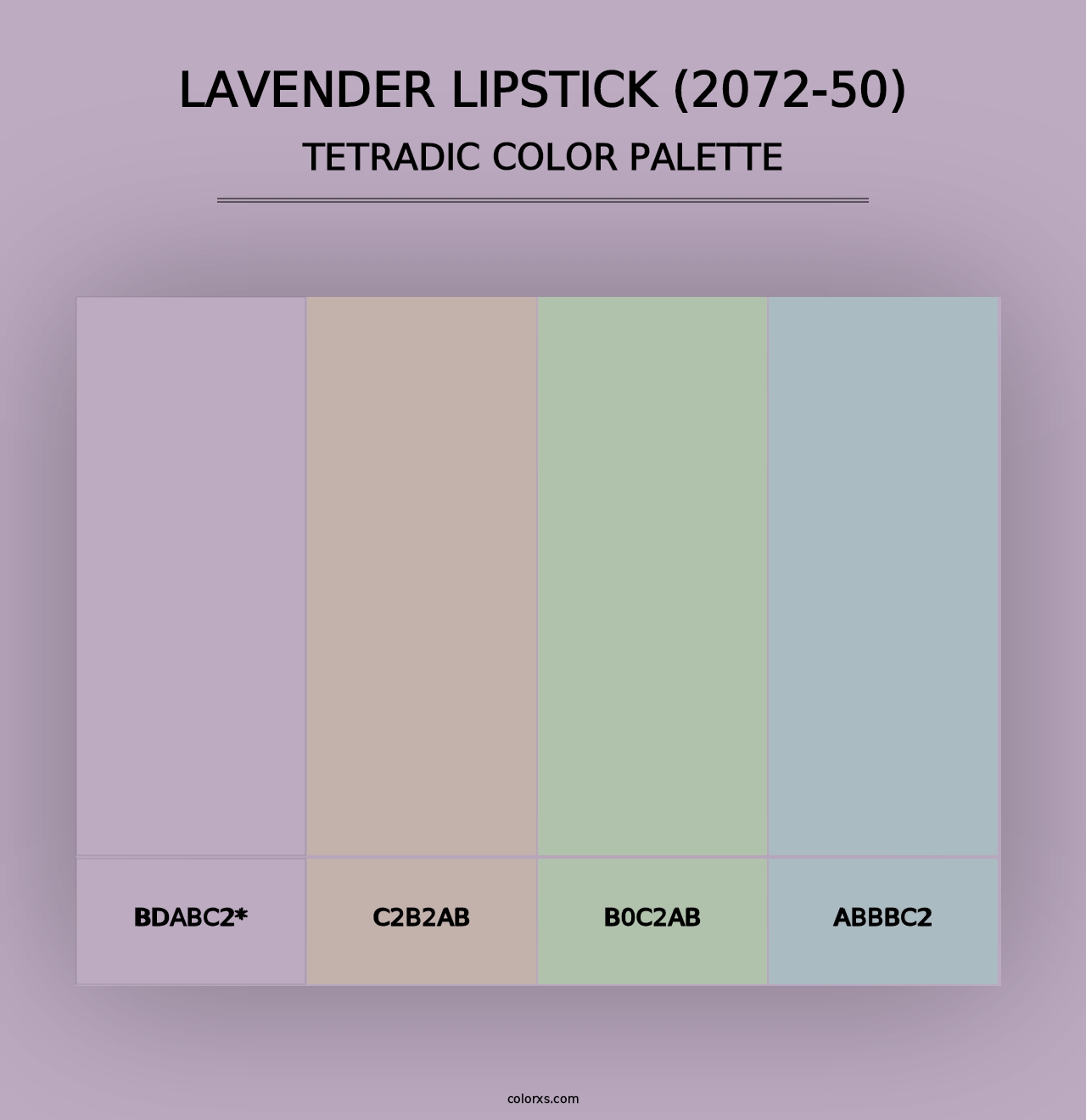 Lavender Lipstick (2072-50) - Tetradic Color Palette