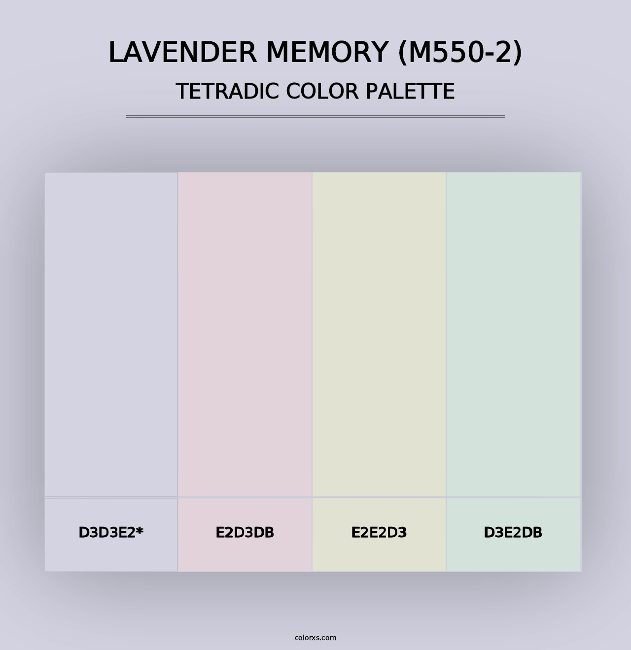 Lavender Memory (M550-2) - Tetradic Color Palette