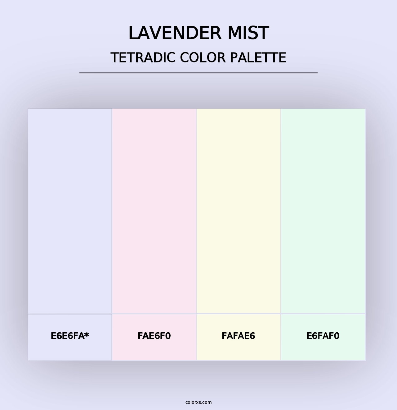 Lavender Mist - Tetradic Color Palette