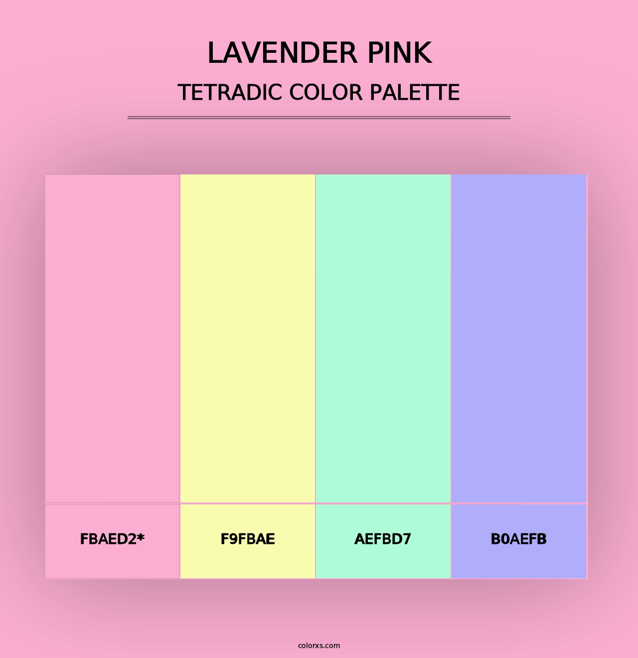 Lavender Pink - Tetradic Color Palette