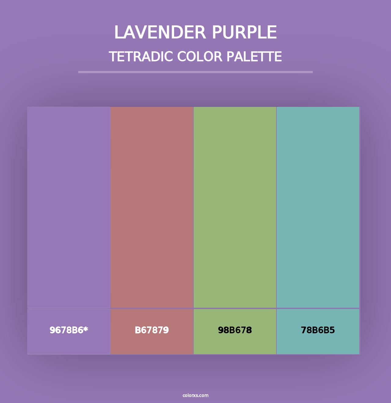 Lavender Purple - Tetradic Color Palette