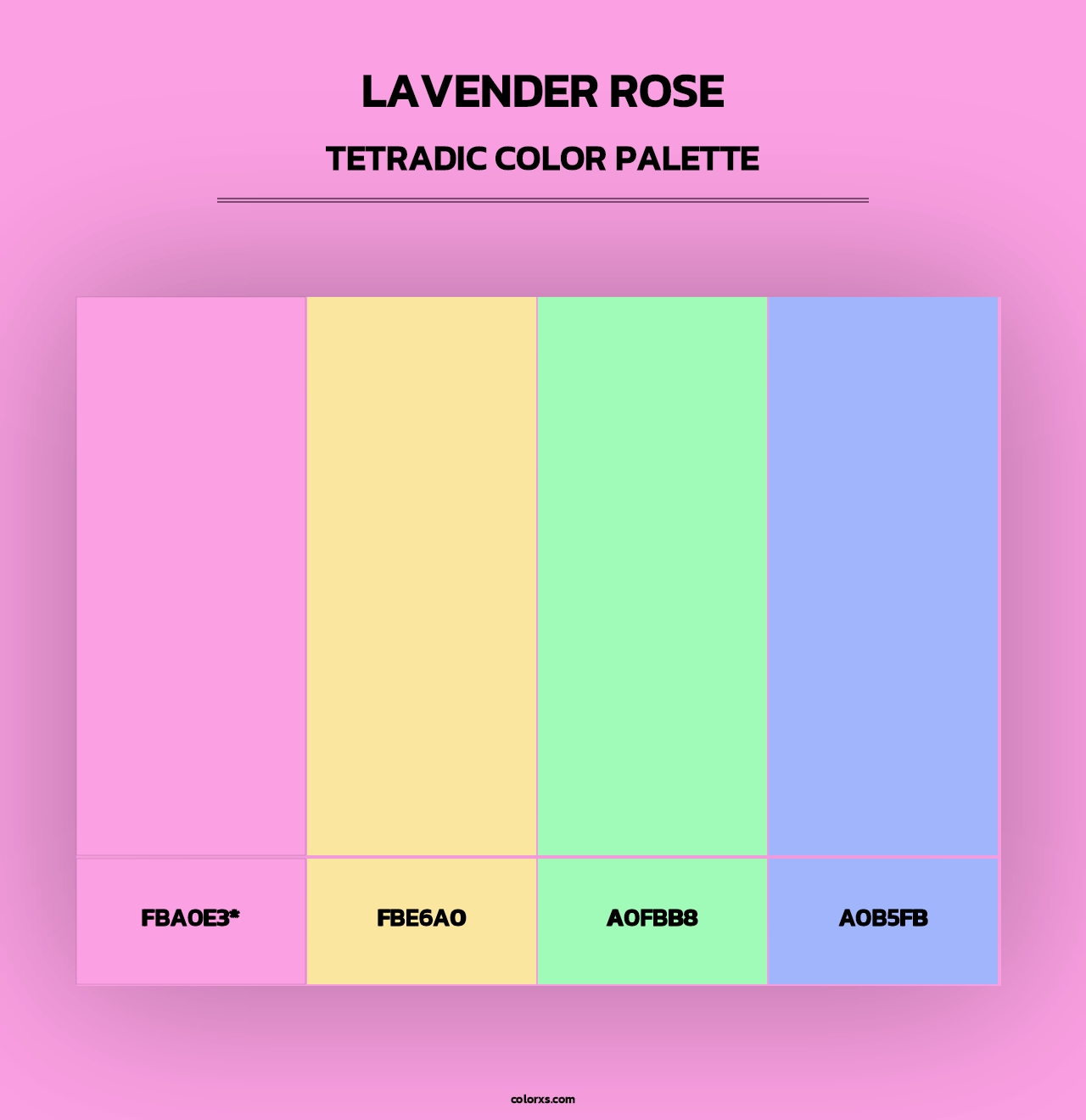 Lavender Rose - Tetradic Color Palette