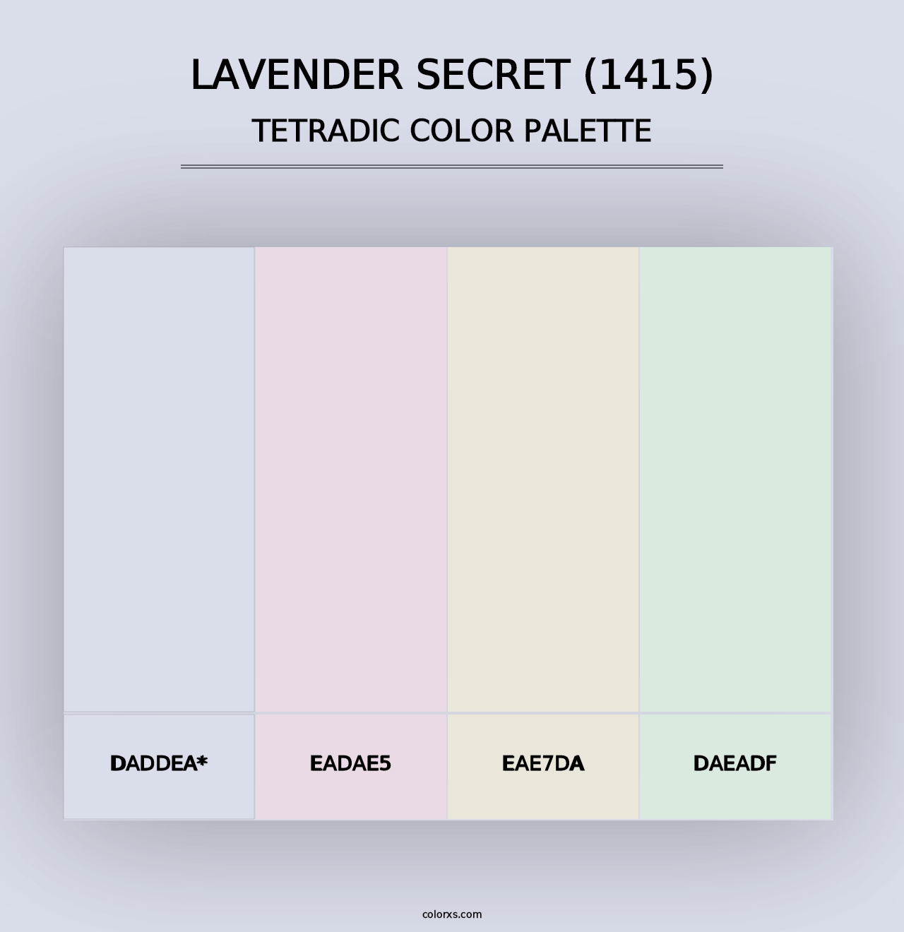 Lavender Secret (1415) - Tetradic Color Palette