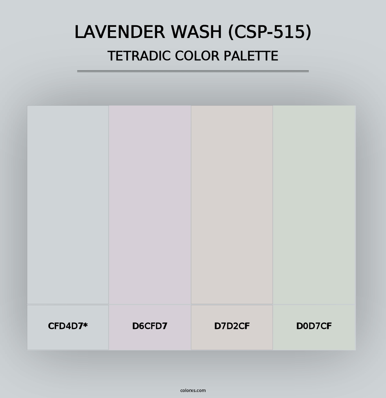 Lavender Wash (CSP-515) - Tetradic Color Palette