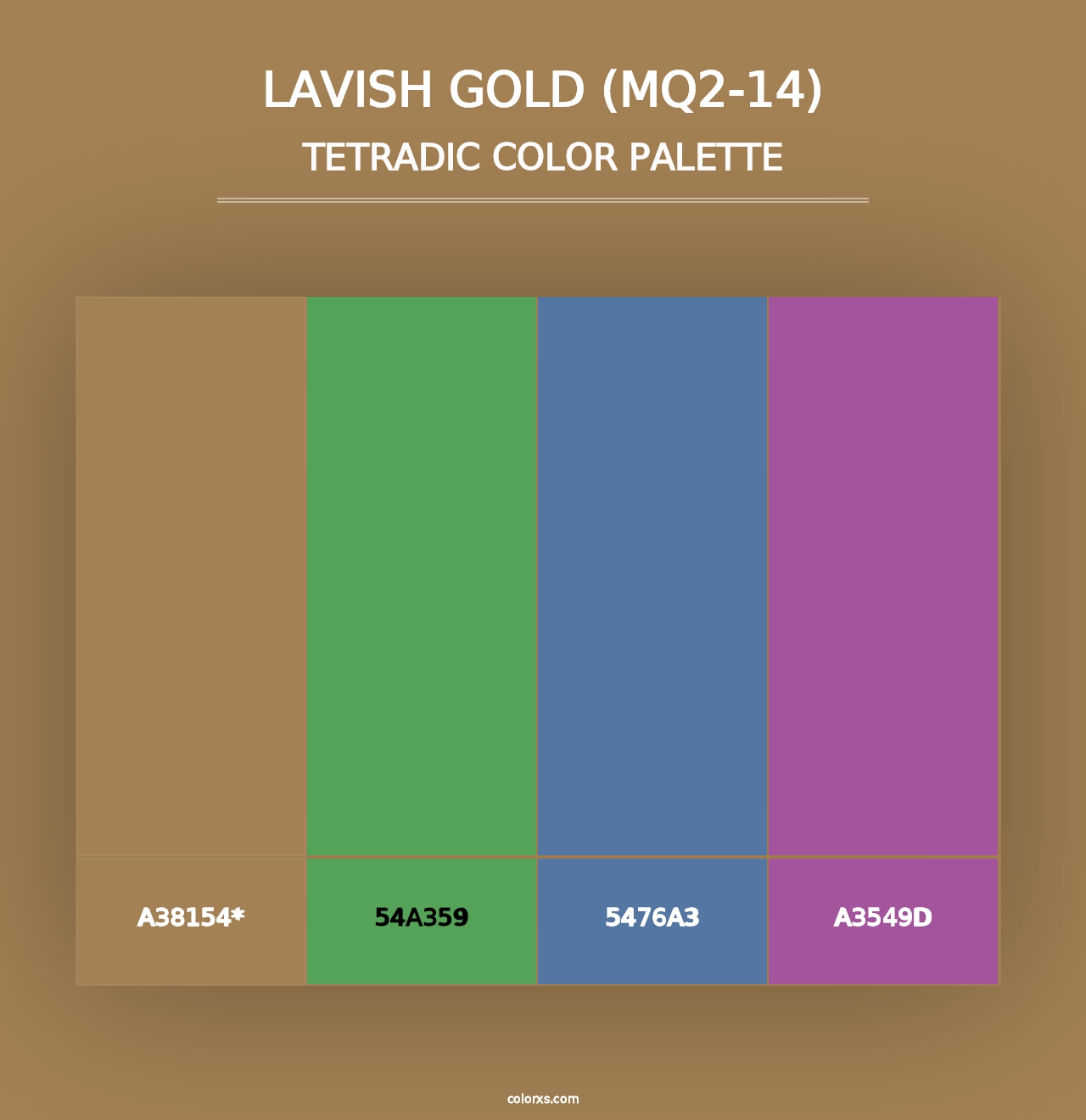 Lavish Gold (MQ2-14) - Tetradic Color Palette