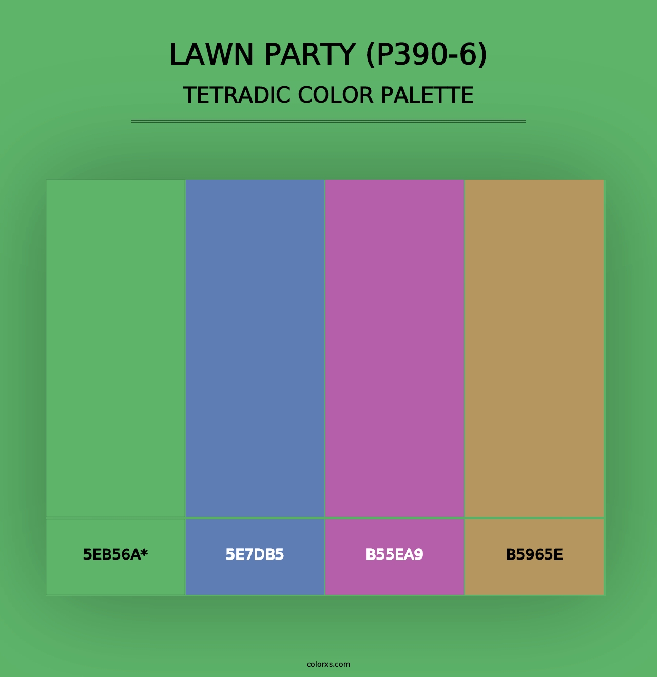 Lawn Party (P390-6) - Tetradic Color Palette