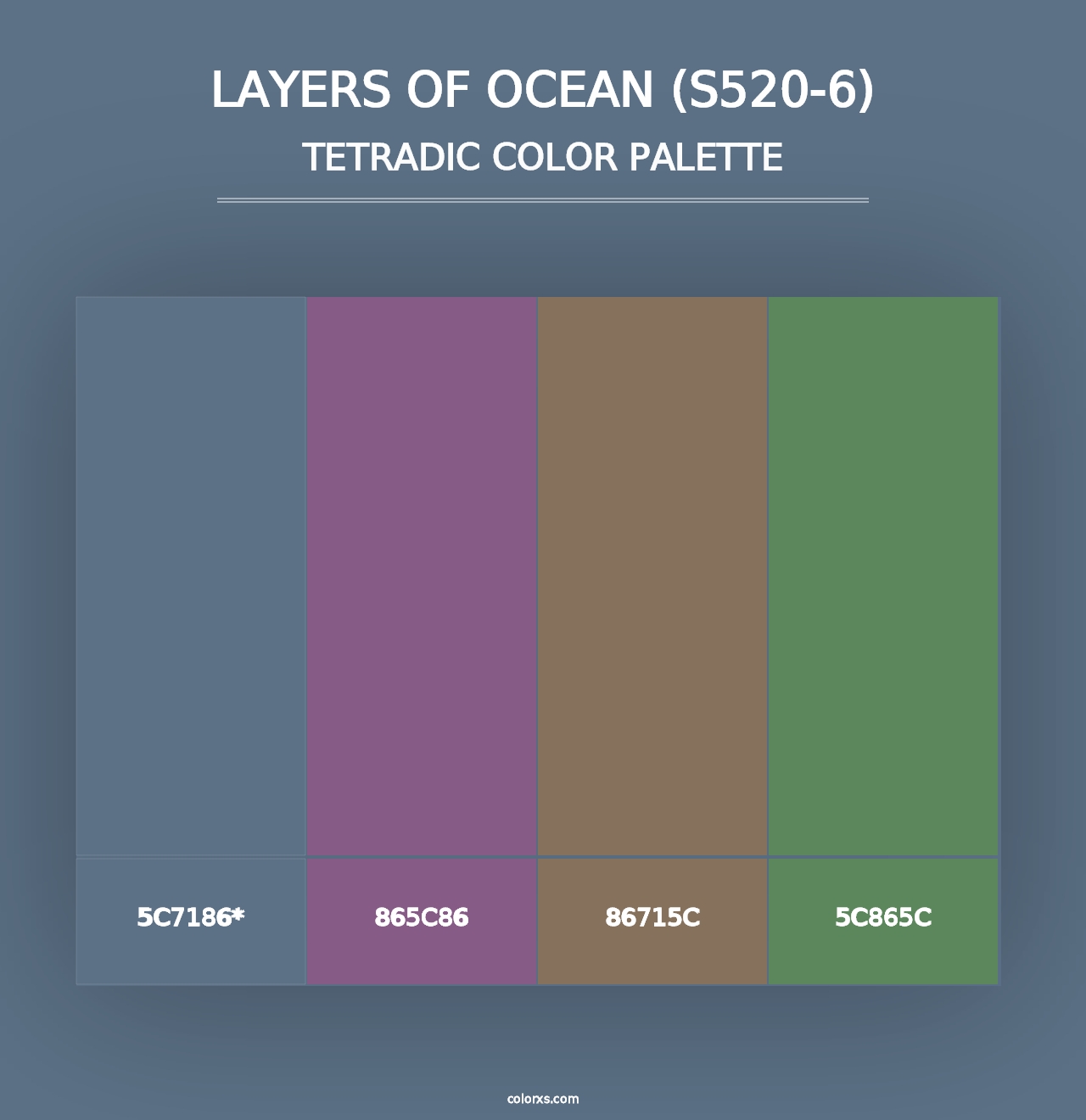 Layers Of Ocean (S520-6) - Tetradic Color Palette