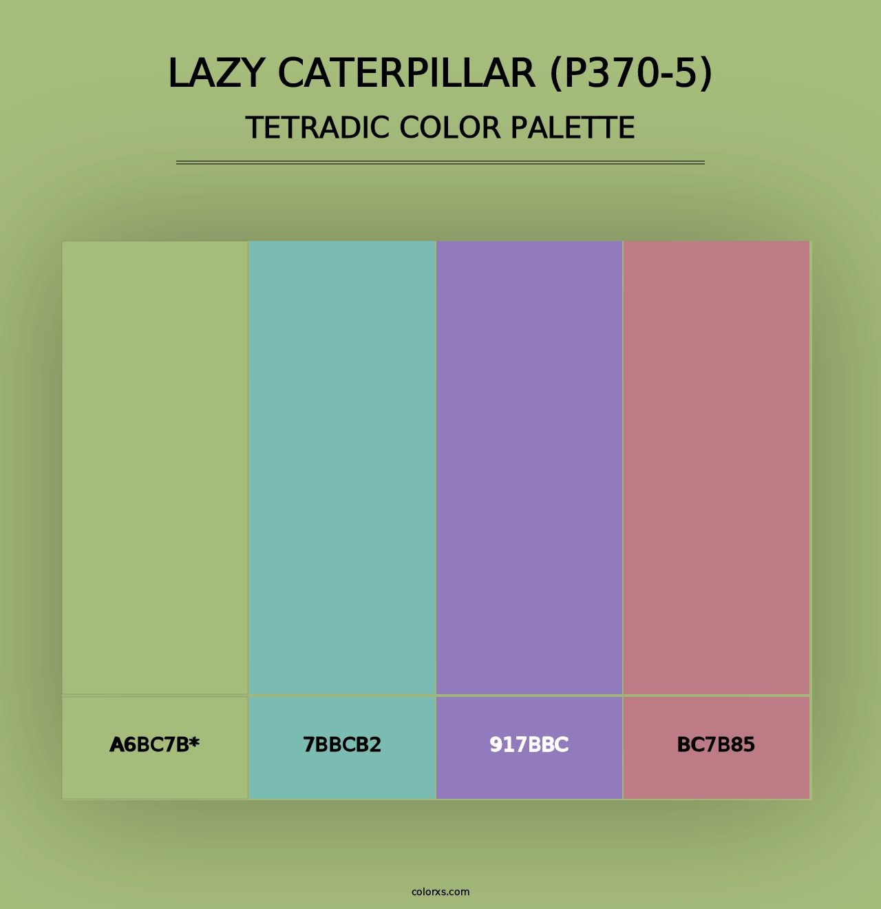 Lazy Caterpillar (P370-5) - Tetradic Color Palette