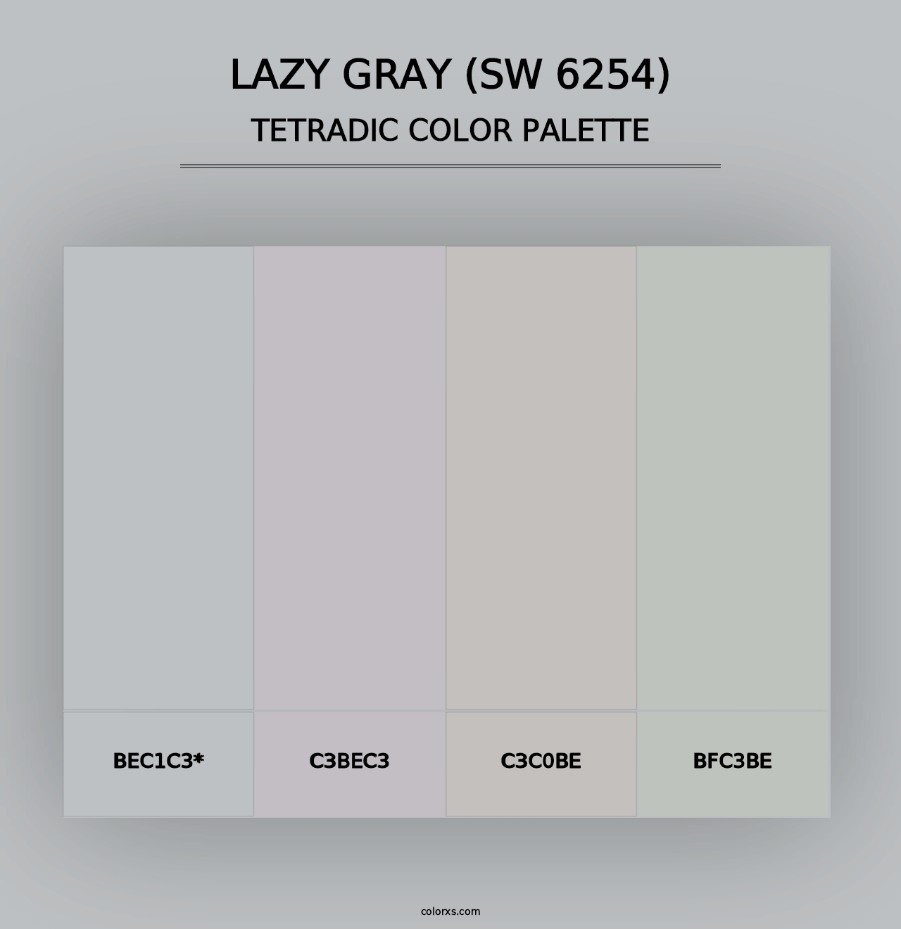 Lazy Gray (SW 6254) - Tetradic Color Palette