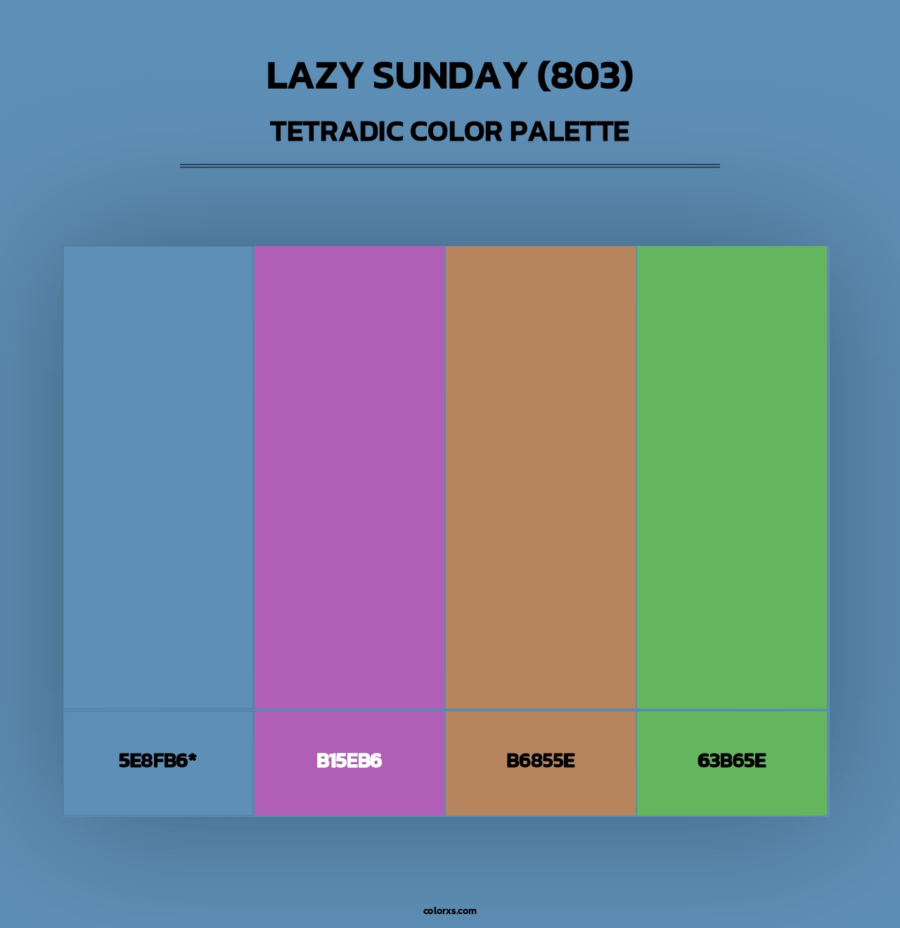 Lazy Sunday (803) - Tetradic Color Palette