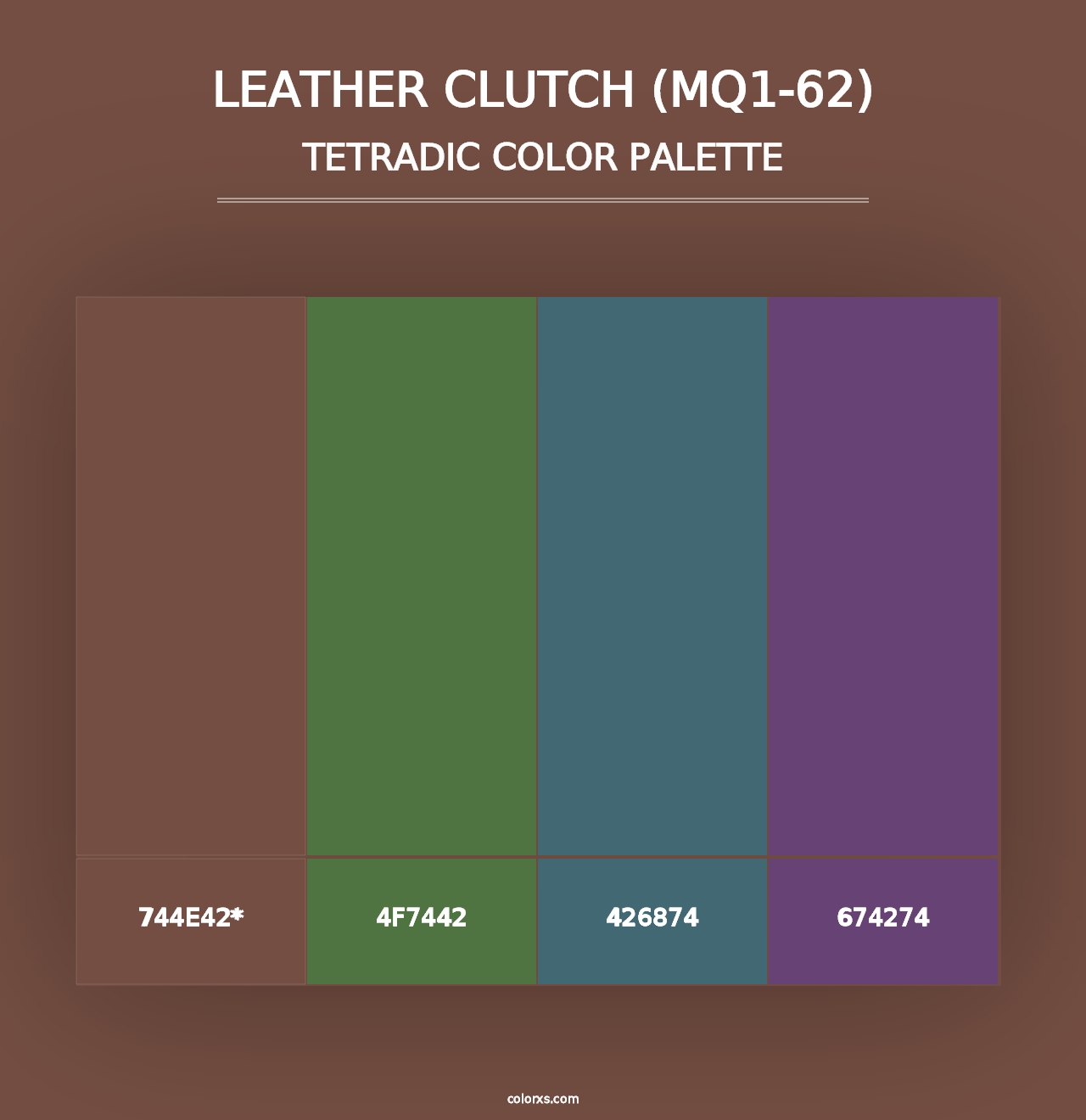 Leather Clutch (MQ1-62) - Tetradic Color Palette