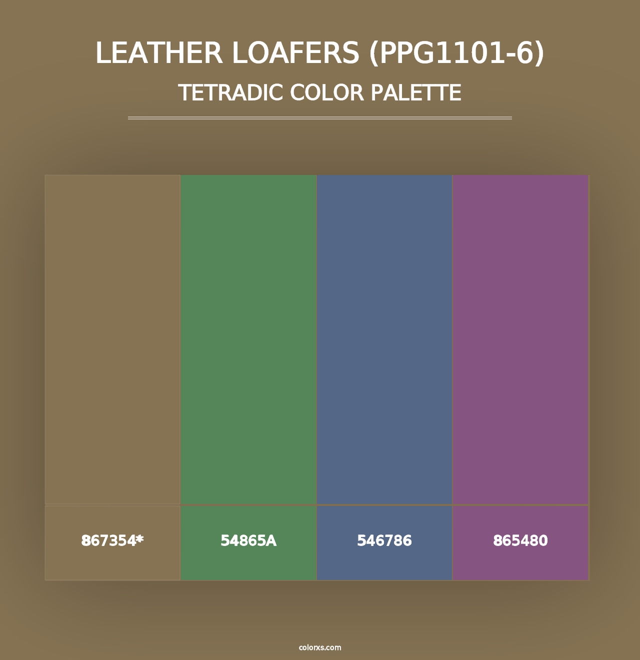 Leather Loafers (PPG1101-6) - Tetradic Color Palette