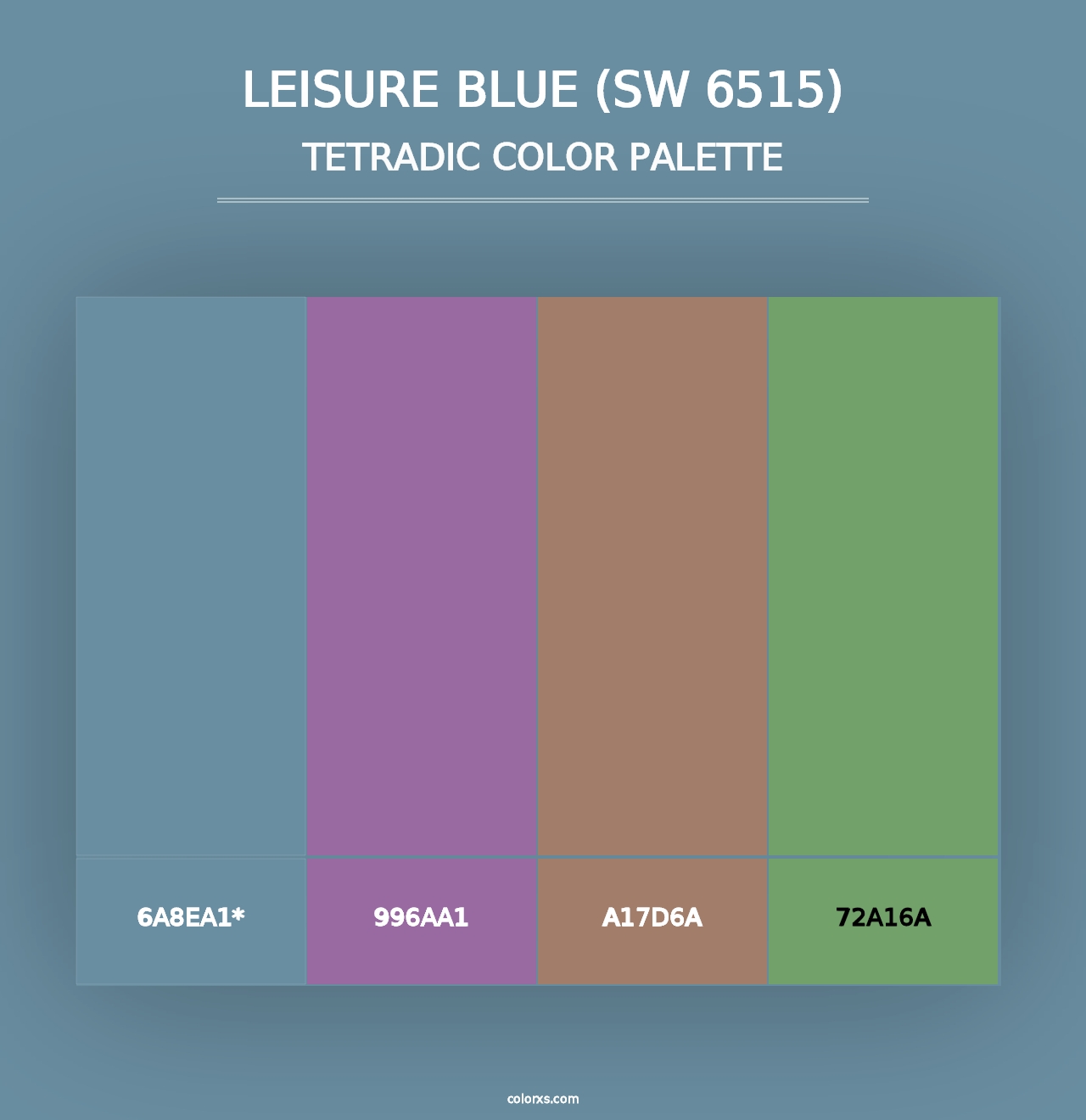 Leisure Blue (SW 6515) - Tetradic Color Palette