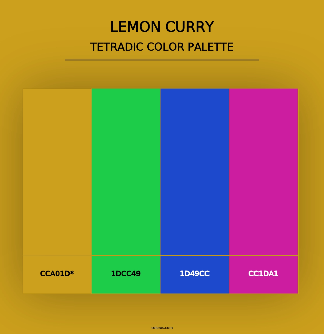 Lemon Curry - Tetradic Color Palette